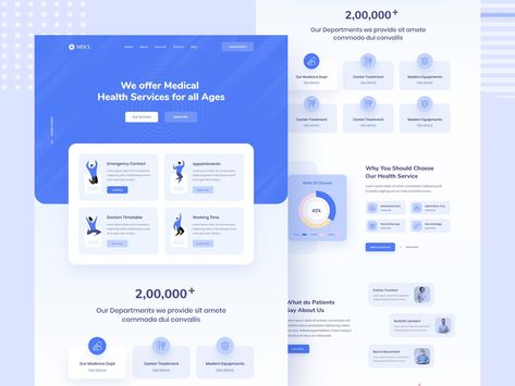 Medical & Healthcare Landing Page on Behance Healthcare Landing Page, Service Landing Page, Medical Website, Corporate Website Design, Directory Design, Website Images, Medical Health, Corporate Website, Medical Design