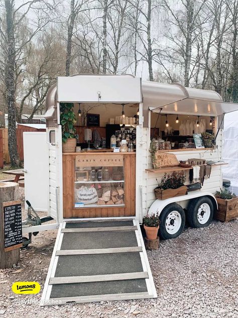 My dream | Gallery posted by Joyful Porschea | Lemon8 Cafe Trailer Food Truck, Mini Truck Coffee Shop, Pop Up Camper Tailgating, Converted Horse Box Food Truck, Horse Trailer Coffee Cart, Mobile Snack Truck, Crepe Food Truck Ideas, Food Horse Trailer, Mobile Cookie Truck