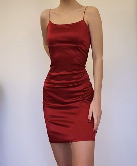 Dark Satin Dress, Satin Red Dress Short, Red Slip Dress Short, Dark Red Silk Dress Short, Red Silk Homecoming Dress, Aesthetic Red Dress Short, Short Red Satin Dress, Red Satin Short Dress, Silk Red Dress Short