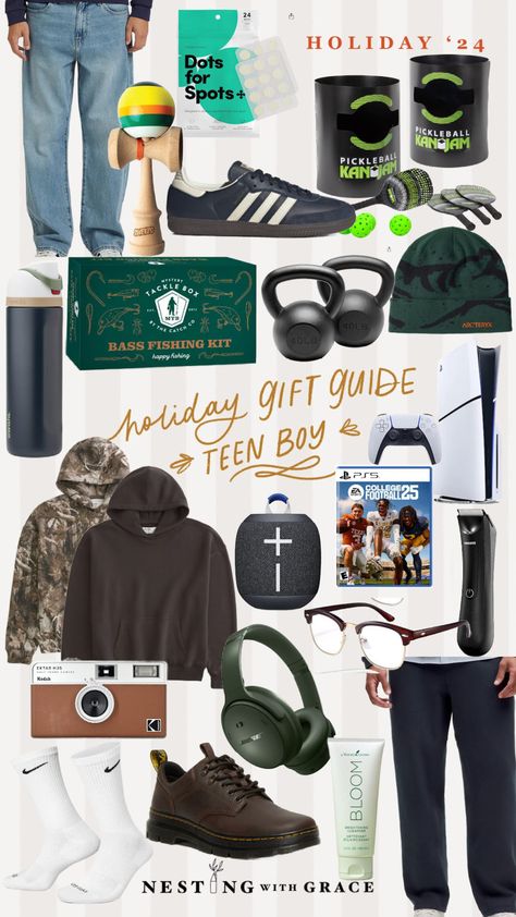 Gift Guide Teen and Tween Boy 2024 - Nesting With Grace Teen Boys Gift Ideas, Teen Boys Christmas Gifts, Happy Fishing, Nesting With Grace, Christmas 2025, Gifts For Teen Boys, Fishing Kit