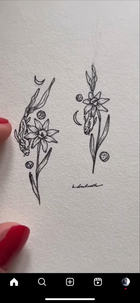 Cute Flower Tattoos, Matching Tats, Small Matching Tattoos, Floral Tattoos, Small Pretty Tattoos, Matching Tattoo, Discreet Tattoos, Best Friend Tattoos, Friend Tattoos