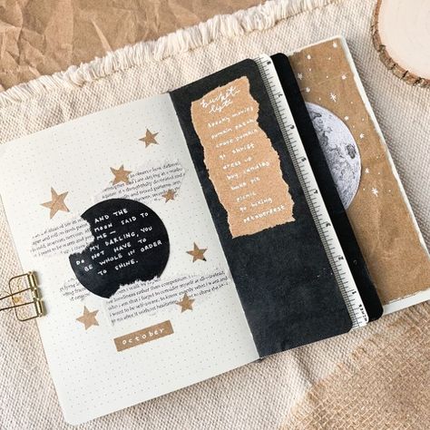 and the moon said to me — my darling, you do not have to be whole in order to shine 🌚✨ Diy Journal Books, Bullet Journal Aesthetic, Mixed Media Journal, Bullet Journal Diy, Art Journal Therapy, The Nights, Bullet Journal Design Ideas, Sketchbook Art Journal, Diary Ideas