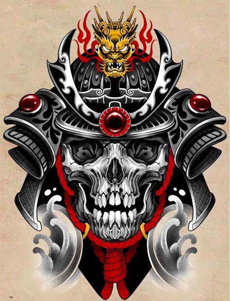 Mask Tattoo Japanese, Sleeve Tattoos Japanese, Samurai Dragon, Japanese Mask Tattoo, Japanese Mask, Japanese Sleeve Tattoos, Japanese Sleeve, Japanese Tattoo Designs, Skull Tattoo Design