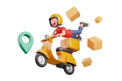 Photo 3d illustration of courier flying ... | Premium Photo #Freepik #photo #delivery #delivery-service #delivery-3d #parcel-service Delivery Man, Cool Logo, 3d Illustration, Premium Photo, 3d Design, Logo Design, Stock Photos, ? Logo, Design