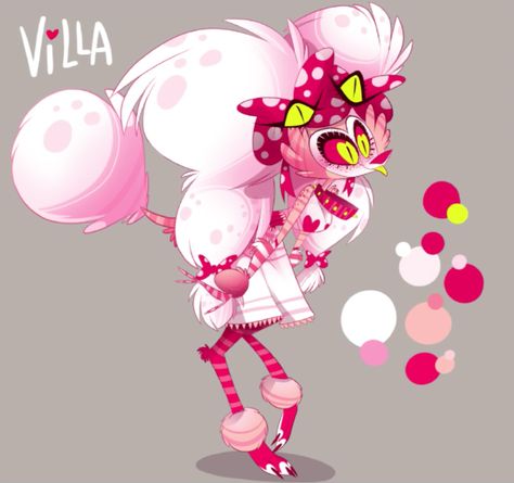 (Updated version) Villa, a new character part of Vivienne's "Hazbin Hotel" project. Zoophobia Comic, Vivienne Medrano, Alien Art, Game Character Design, Literature Art, Hotel Art, Character Designs, Online Portfolio, Old Art