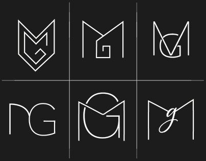 Mg Monogram Logo, Mg Logo Design, Mg Tattoo, Mg Monogram, Gm Logo, Mg Logo, Monogram Logo Letters, Logo Monogramme, Monogram Logos