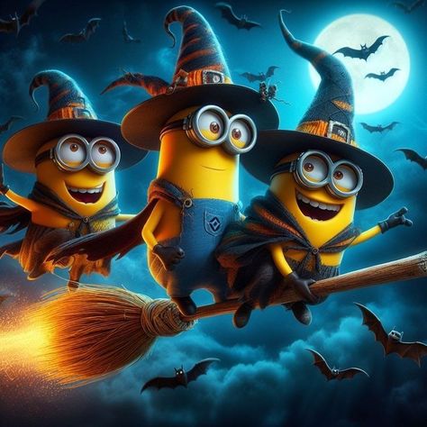 Deco Marvel, Minion Classroom Theme, Christmas Minions, Minion Wallpaper Iphone, Minion Painting, Minion Photos, Minion Halloween, Happy Halloween Pictures, Funny Minion Pictures