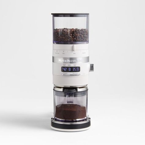 KitchenAid Burr Coffee Grinder in Milkshake Reviews | Crate and Barrel Kitchenaid Matte, Kitchenaid Espresso, Burr Coffee Grinder, Automatic Espresso Machine, Espresso Machines, Milk Frother, Quality Coffee, Coffee Grinder, Drip Coffee Maker