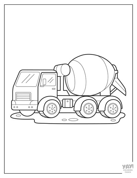 Construction Coloring Pages (Free Printables) Construction Coloring Pages, Cement Mixers, Cement Mixer, Coloring Pages For Boys, Coloring Apps, Construction Vehicles, Kids Coloring, Free Coloring Pages, Coloring Sheets