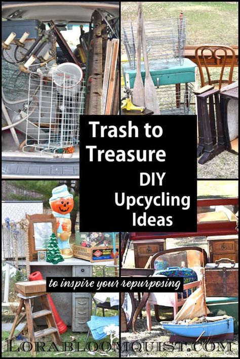 Trash To Treasure Ideas Upcycling Diy, Repurposed Items Upcycling, Diy Wire Basket, Paint Curtains, Trash To Treasure Ideas, Diy Pedestal, Creative Upcycling, Repurposed Junk, Old Globe