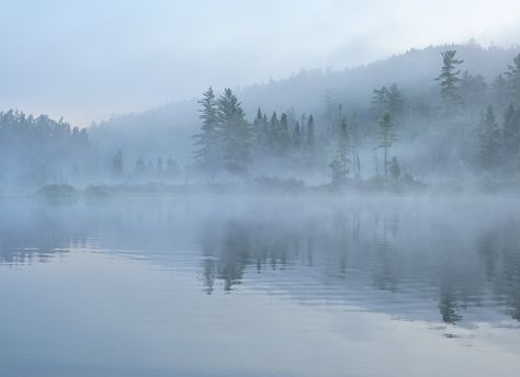 Morning fog lifting at Pinetorch Lake, Temagami wilderness. Cold Lake, Ancient Dragon, Snow Photography, Mountain Lakes, Morning Fog, Lake Photos, Lake Art, Frozen Lake, Fantasy City