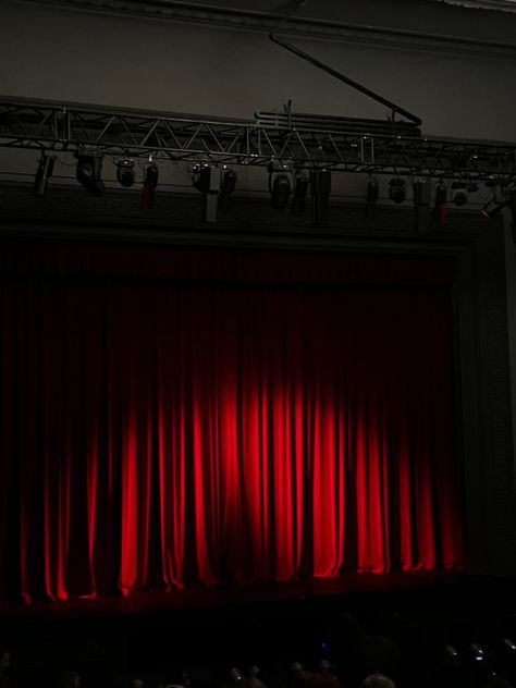 #theatre #red #curtain Theater Spotlight Aesthetic, Cinema Curtain, Red Theatre Aesthetic, Theatre Curtains Aesthetic, Red Velvet Curtains Aesthetic, Red Curtain Aesthetic, Cabaret Performance, Red Velvet Curtains Theatre, Stage Spotlights