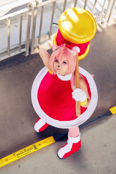 Amy Rose Costume, Sonic Costumes, Sonic Kawaii, Sonic Costume, Rose Costume, Sonic Generations, Sonamy Comic, Amy The Hedgehog, Cosplay Pictures