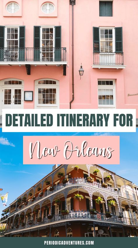 Click here for a detailed New Orleans itinerary for 3 or 4 days in the Big Easy with important information like how long is enough time to visit New Orleans, where to stay in New Orleans, what to eat in New Orleans, and more! 3 Day New Orleans Itinerary, New Orleans 4 Day Itinerary, 4 Days In New Orleans, 3 Days In New Orleans, Nola Itinerary, New Orleans Spring Break, New Orleans Itinerary, New Orleans Garden District, Swamp Tours