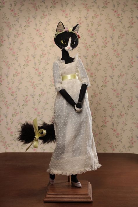 Evie | Tender Being Fantasy Art Dolls, Art Dolls Handmade, Cat Doll, Pretty Dolls, Animal Dolls, Ooak Dolls, Beautiful Cat, Custom Dolls, Ball Jointed Dolls