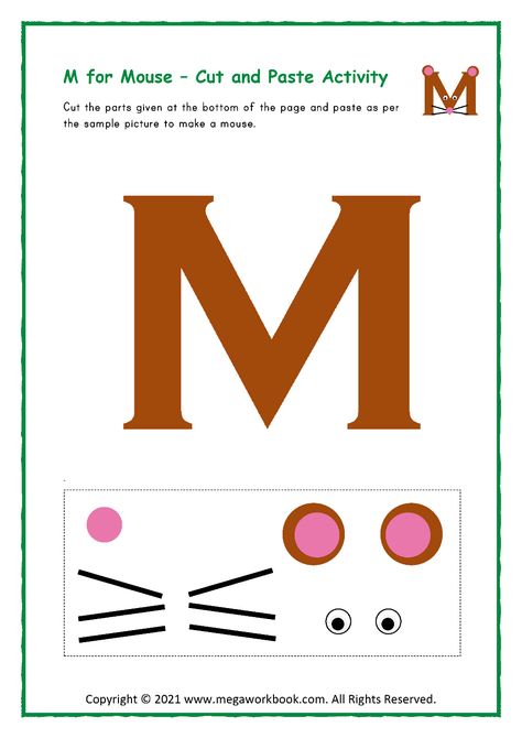 M For Mouse Craft, Letter Mm Activities For Preschoolers, M Letter Crafts For Preschool, Letter M Arts And Crafts For Preschool, Letter M For Preschool, Letter M Crafts For Toddlers, Letter Mm Worksheets, M Is For, Letter M Worksheets For Preschool