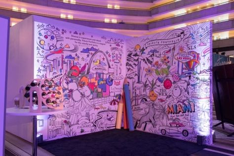 Here's How Marriott Used Experiential Techniques to Liven Up a Sales Conference Conference Booth Design, Experiential Marketing Events, Hotel Key Cards, Leadership Summit, Interactive Walls, Trade Show Booth, Inspiration Images, Experiential Marketing, Show Booth