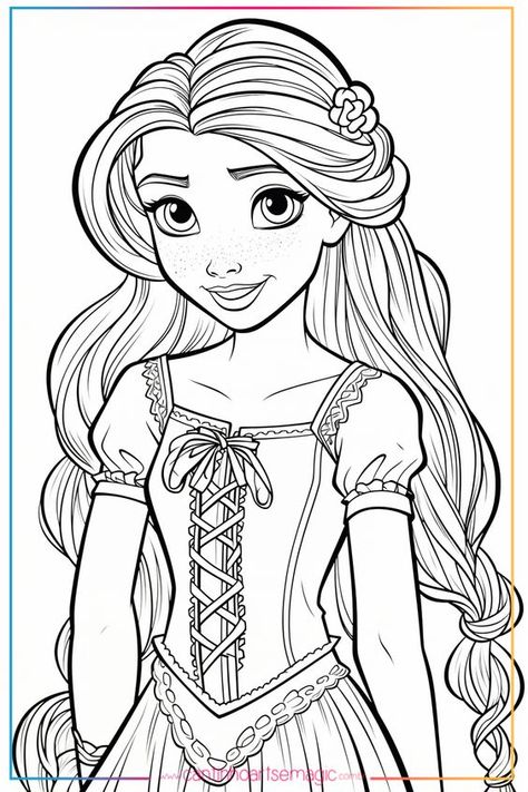 Rapunzel para Colorir - Cantinho Art's & Magic Coloring pages #coloringpages Coloring books #coloringbooks Coloring pages for kids #coloringpagesforkids Coloring pages for kids princess #coloringpagesforkidsprincess 4.633 Magic Coloring Pages, Rapunzel Coloring, Rapunzel Wallpaper, Disney Adult Coloring Books, Tangled Coloring Pages, Rapunzel Coloring Pages, Rapunzel Drawing, Disney Colouring Pages, Stitch Coloring Pages