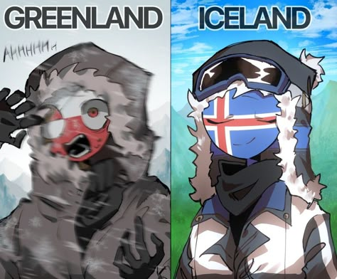 Greenland X Antarctica Countryhumans, Sejarah Asia, Human Countries, Planet Humans, County Humans, Human Flag, Country Fan, History Jokes, Country Jokes