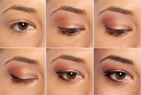 Top 10 Morning in-a-Rush Makeup Tutorials: Peach eye makeup Peach Eye Makeup, Orange Eye Makeup, Maquillage Yeux Cut Crease, Blue Smokey Eye, Morning Makeup, Bright Eye Makeup, Make Up Tutorials, Orange Eyes, Apple Jack