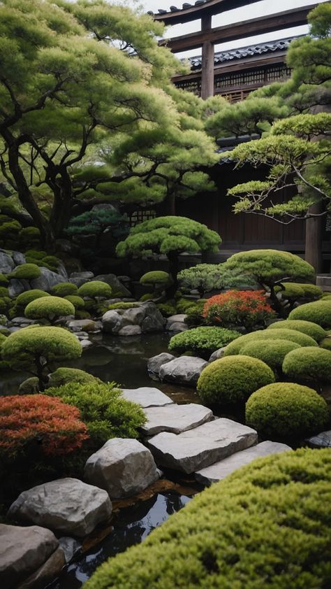 Explore mesmerizing Japanese garden design landscapes and aesthetic plant arrangements Discover small design ideas modern backyard layouts and beautiful design concepts Incorporate Japanese style into your outdoor space with these inspiring design elements Backyard Layouts, Japanese Garden Ideas, Beautiful Japanese Gardens, Aesthetic Plant, Plant Arrangements, Backyard Layout, Japanese Garden Design, Zen Master, Modern Backyard