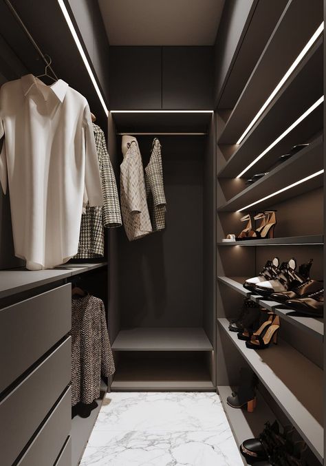 Spacious and cozy apartment for a young family Closet Minimalista, Comfortable Bedroom Decor, Dressing Room Closet, Walking Closet, Dream Closet Design, Walk In Closet Design, Closet Design Layout, Luxury Closets Design, Closet Renovation