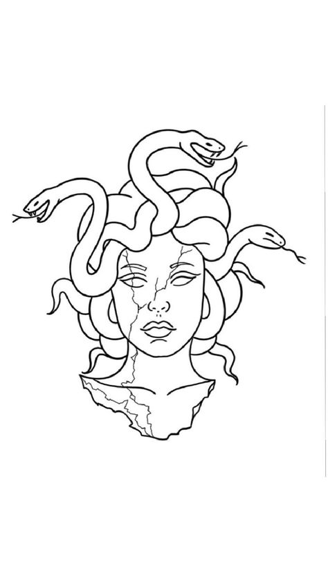 Medusa Drawing, Line Doodles, Silhouette Tattoos, Doodle Tattoo, Medusa Tattoo, Tattoo Design Book, Dessin Adorable, Sgraffito, Creative Tattoos