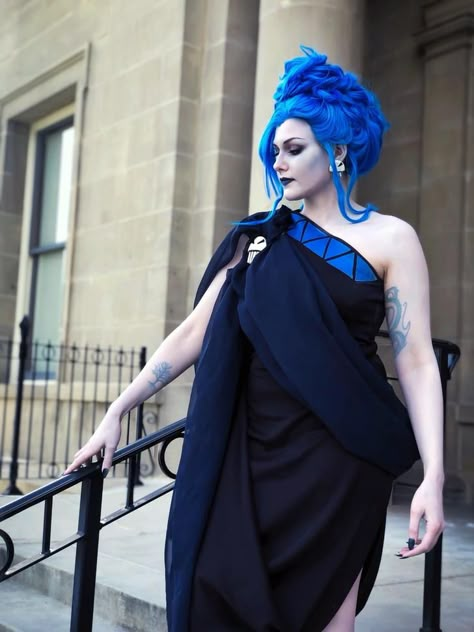 Female Hades (Disney’s Hercules) Cosplay Villain Female, Female Hades, Hades Outfit, Hercules Cosplay, Hades Costume, Disney Villain Costumes, Female Costume, Villain Costumes, Disney Villain