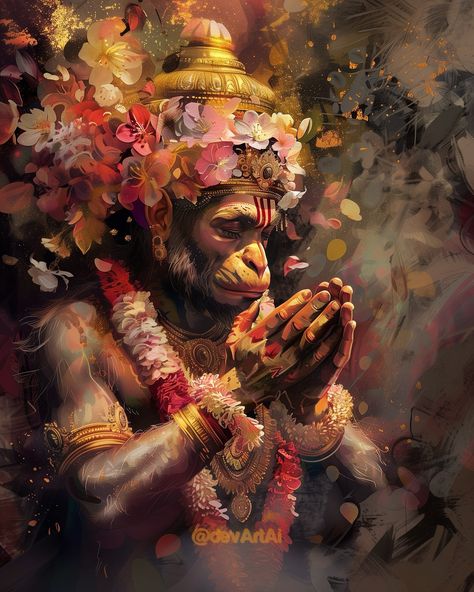 Hindu Mythology Paintings, Bajrangbali Painting, Lord Hanuman Paintings, Indian Gods Painting, Hanumanji Painting, Hanuman Ji Painting, God Reference, Hindu God Painting, Hanuman Painting