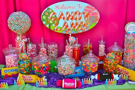 Can I have a candy station at our reception??? Buffet Dessert, Candy Themed Party, Candy Land Birthday Party, Birthday Party Planner, Candy Birthday Party, Candy Station, Candyland Birthday, Candyland Party, Candy Theme