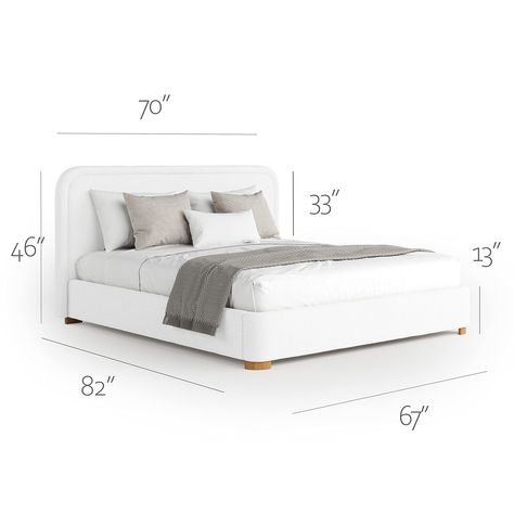 Amazon.com: Create Comfort Bed Frame Queen Size with Headboard - Upholstered Bed - Sturdy Wood Platform Bed King Frame, Modern Style, Soft Rounded Corners - White : Home & Kitchen Queen Bed Frame With Headboard, Upholstered Queen Bed Frame, Comfort Bed, Upholstered Queen Bed, Queen Frame, King Frame, Furniture Business, Headboard Upholstered, Bed Frame With Headboard