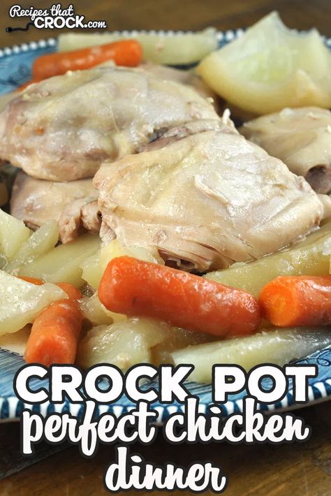 This Perfect Crock Pot Chicken Dinner is based on our tried and true Perfect Crock Pot Roast recipe. You are going to love this amazing recipe! Crock Pot Chicken Dinner, Crock Pot Roast, Pot Roast Crock Pot Recipes, Chicken Breast Crockpot Recipes, Crockpot Chicken Breast, Chicken Crockpot Recipes Easy, Pot Roast Recipe, Crockpot Roast, Crock Pot Chicken