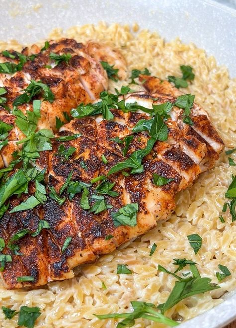 Recipes Cajun Chicken Orzo Recipes, Creamy Lemon Orzo, Cajun Spice, Lemon Orzo, Flavorful Dinner, Orzo Recipes, Chicken Orzo, Pasta Ingredients, Cajun Chicken