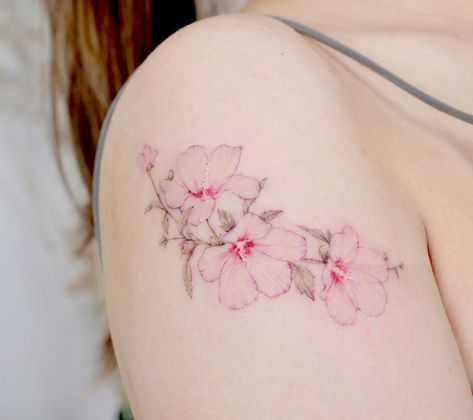 Moe Tattoo, Bougainvillea Tattoo, Virgo Flower Tattoo, Petunia Tattoo, Virgo Flower, Ankle Foot Tattoo, Impatiens Flowers, Horoscope Virgo, Anime Flower