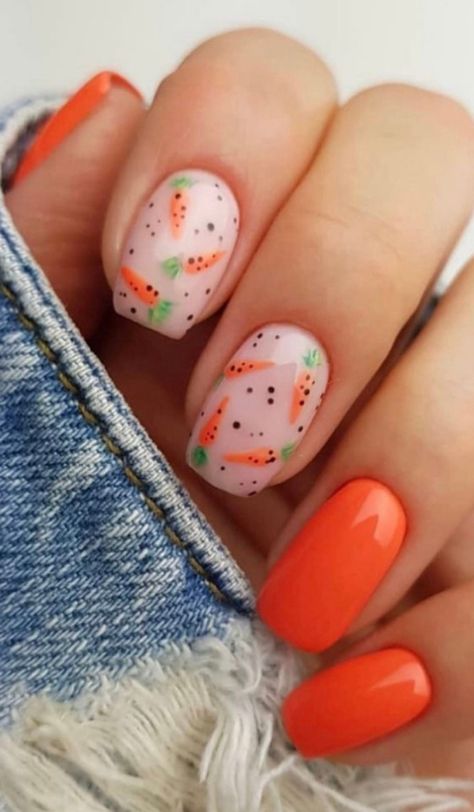 Want to try out some super gorgeous Easter nails? Well look no further! I handpicked the best Easter nail ideas and Easter nail designs out there. I am sure you will find something you like in this post. Carrot Nails Design, Bright Easter Nails, Nails Inspiration Easter, Easter Nails Natural, Easter Chick Nails, Easter Day Nails, Fun Easter Nails, Easter Toe Nails, Easter Toe Nail Designs