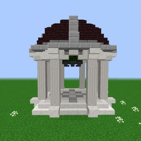 Brick Pavilion, Small Palace, Minecraft Brick, Minecraft Temple, Greek Buildings, Farm Minecraft, Minecraft Kingdom, Rumah Minecraft Sederhana, Minecraft Structures