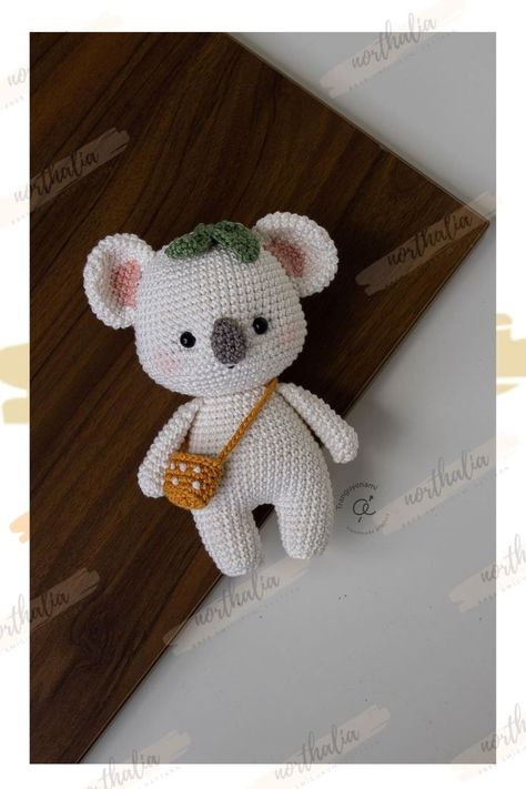 Crochet Basic Stitches, Koala Pattern, Crochet Koala, Dress Crochet Pattern, Crochet Brooch, Crochet Snowman, Crochet Dinosaur, Pola Amigurumi, Learn How To Crochet