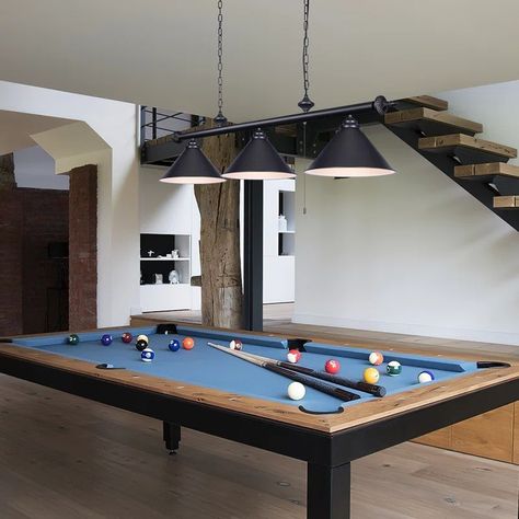 Ceti - Light Matte Black Pool Table Lights Pendant Pool Table Lighting Ideas, Black Pool Table, Bar Pool Table, Billiard Table Lights, Small Home Gym Ideas, Pool Table Lights, Light Pool, Small Home Gym, Black Pool