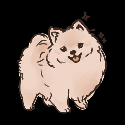 Pomeranian Cartoon, Cartoon Dog Drawing, Art Chibi, Cute Dog Cartoon, Cute Dog Drawing, 심플한 그림, Puppy Drawing, Japanese Spitz, Cute Pomeranian