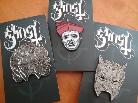 Ghost Bc Bracelet, Ghost Band Jewelry, The Band Ghost Logo, Ghost Bc Merch, Ghost Band Plush, Ghost Metal Band, Ghost Album, Band Patches, Kei Visual