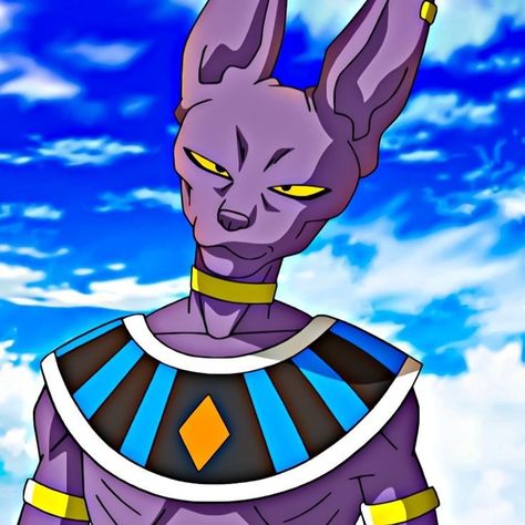 Beerus Dbz, Hyperpop Wallpaper, Lord Beerus, Dbz Characters, Dragon Ball Super Wallpapers, Dragon Ball Super Art, Anime Dragon Ball Goku, Purple Cat, Dragon Ball Super Manga