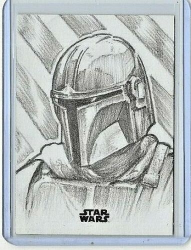 2020 ANTHONY SKUBIS TOPPS STAR WARS THE MANDALORIAN ARTIST SKETCH 1/1!! Mandalorian Art Drawing, Mandolorians Drawing, The Mandalorian Sketch, Star Wars Drawings Pencil, Mando Drawing, Star Wars Sketches Pencil, Star Wars Drawings Sketch, Mandolorians Art, The Mandalorian Drawing