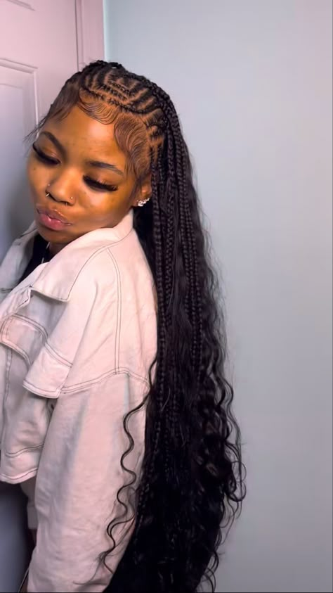 Braids Easy, Braided Hairstyles For Black Women Cornrows, Sleek Ponytail Hairstyles, Cute Box Braids, Girl Braided Hairstyles, Cute Braided Hairstyles, Box Braids Hairstyles For Black Women, Quick Weave Hairstyles, Cute Box Braids Hairstyles