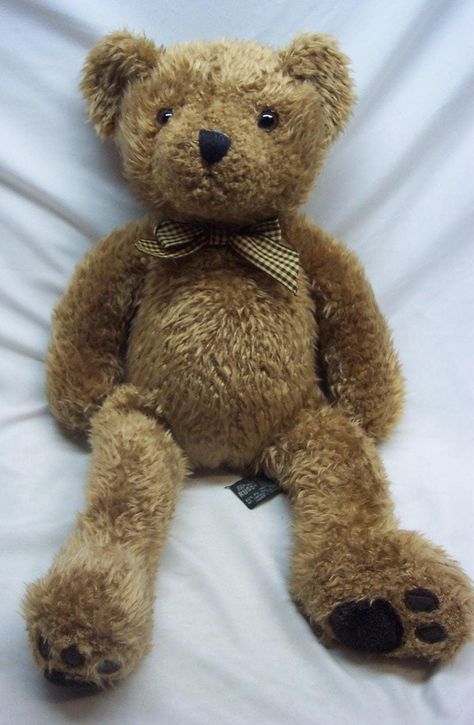 This is a Vintage BROWN WEMBLY THE TEDDY BEAR Plush Stuffed Animal TOY. Made by RUSS. It is 18 inches tall in standing position. It is in Great Condition. It is CLEAN. There are No Stains or Tears. 70s Stuffed Animals, Teddy Bear Vintage, Stuffed Rabbit, Teddy Bear Collection, Brown Teddy Bear, Vintage Teddy Bears, Tiny Things, Teddy Bear Plush, Cute Stuffed Animals