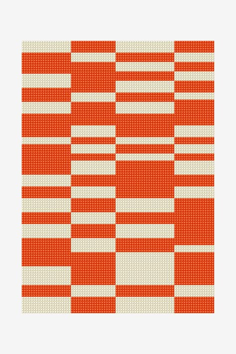 Featuring short stripes of bold color, this compelling geometric pattern will look great stitched on kitchen linens and cushion covers. Use DMC water soluble...