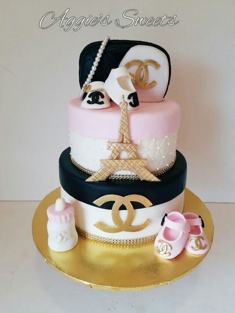 Coco Chanel Baby Shower Cake Chanel Baby Shower Theme, Chanel Baby Shower, Future Skills, Baby Shower Ideas For Girls Themes, Parisian Baby Showers, Baby Chanel, Chanel Birthday Party, Chanel Cake, Paris Baby Shower