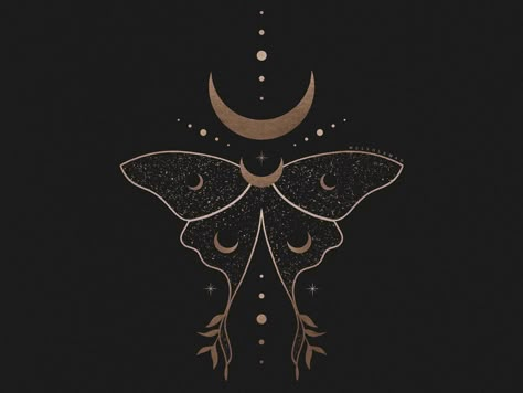 Cosmic Luna Moth Illustration By Mel Volkman by Mel Volkman | Dribbble Luna Moth Illustration, Moth Illustration, Luna Moth, The Night Sky, A Butterfly, Night Sky, Moth, Moon, Stars