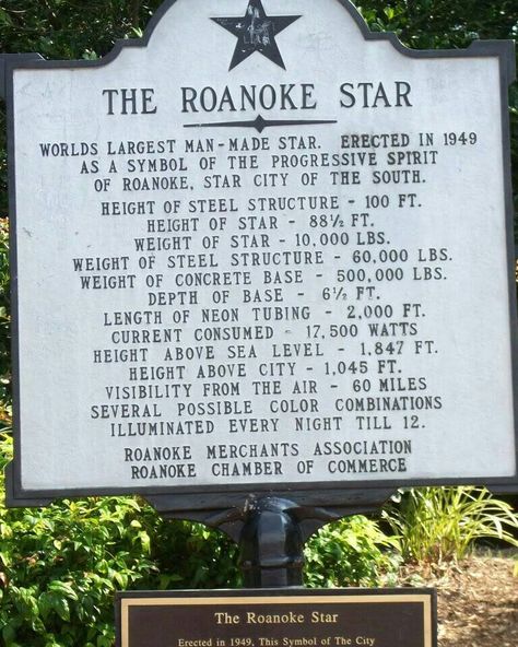 Roanoke History, Roanoke Star, Southwest Virginia, Sarah Ann, Roanoke Virginia, Virginia Travel, Virginia Is For Lovers, Roanoke Va, Star City