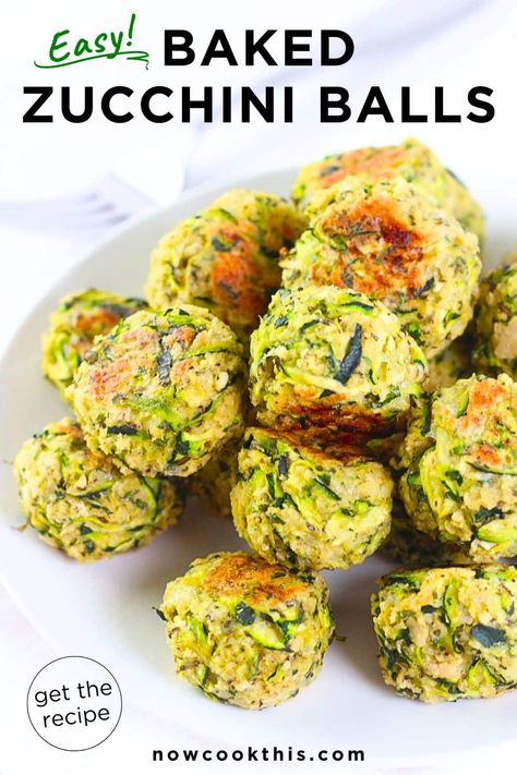 Grated Zucchini, Best Zucchini Recipes Healthy, Grated Zucchini Recipes Healthy, Zucchini Protein Balls, Baked Zucchini Balls, Zucchini Bites Baked, Zucchini Balls, Eight Ball Zucchini Recipes, Easy Veggie Appetizers