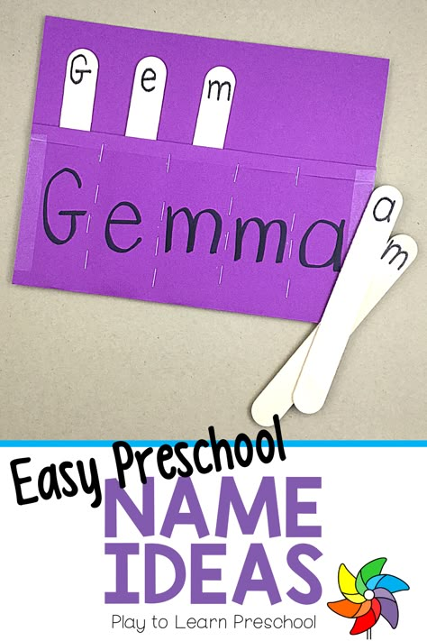 Name Week Preschool, Diy Letter Recognition Activities, Name Recognition Eyfs, Learning To Write Letters Preschool, Write Name Activities, Name Matching Activities, Recognizing Name Activities Preschool, Pre K Daycare Activities, Introducing Names Activities